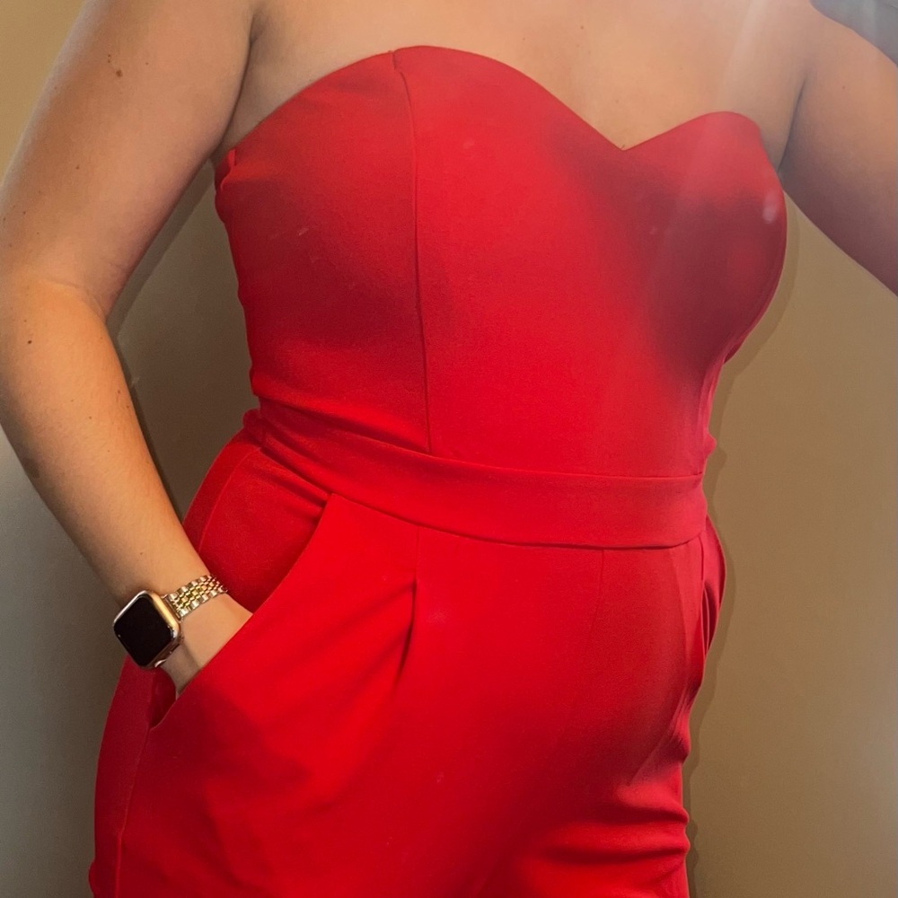 Stunning Red Romper / Pantsuit